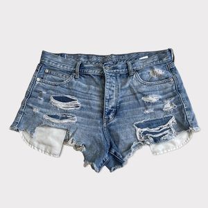 American Eagle Distressed Vintage Hi-Rise Festival Jean Shorts